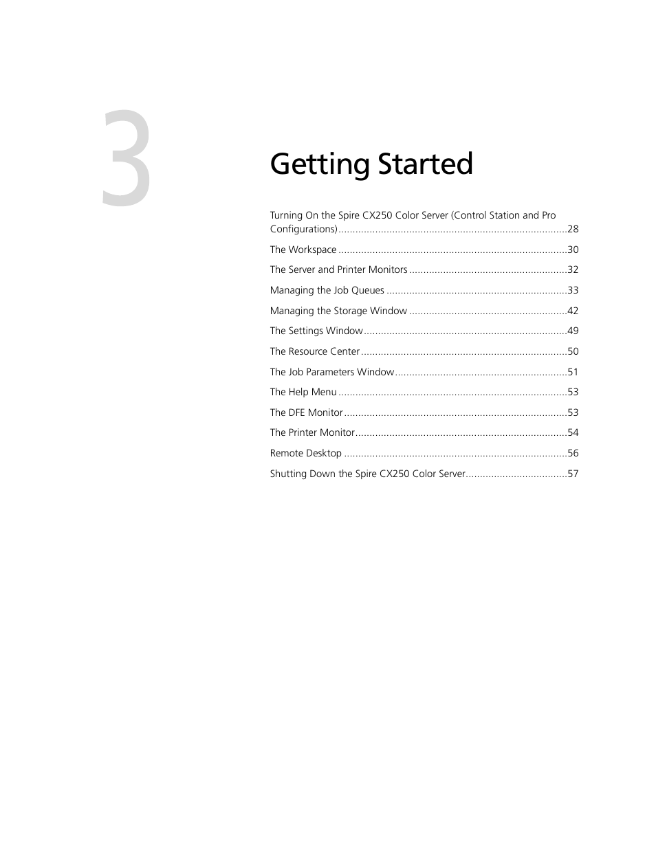 Getting started, 3 getting started | Xerox CX240 User Manual | Page 37 / 276