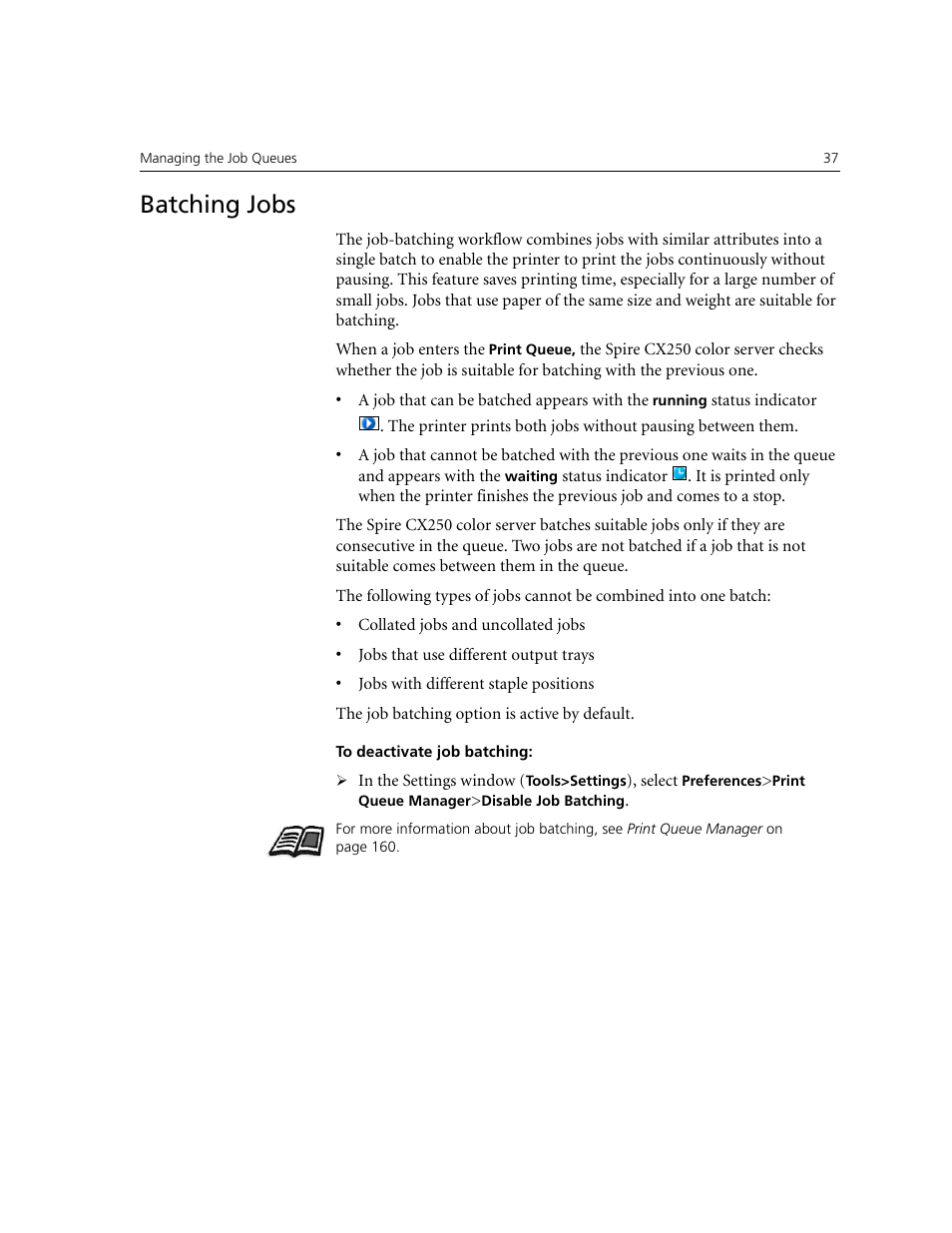 Batching jobs | Xerox CX240 User Manual | Page 47 / 276