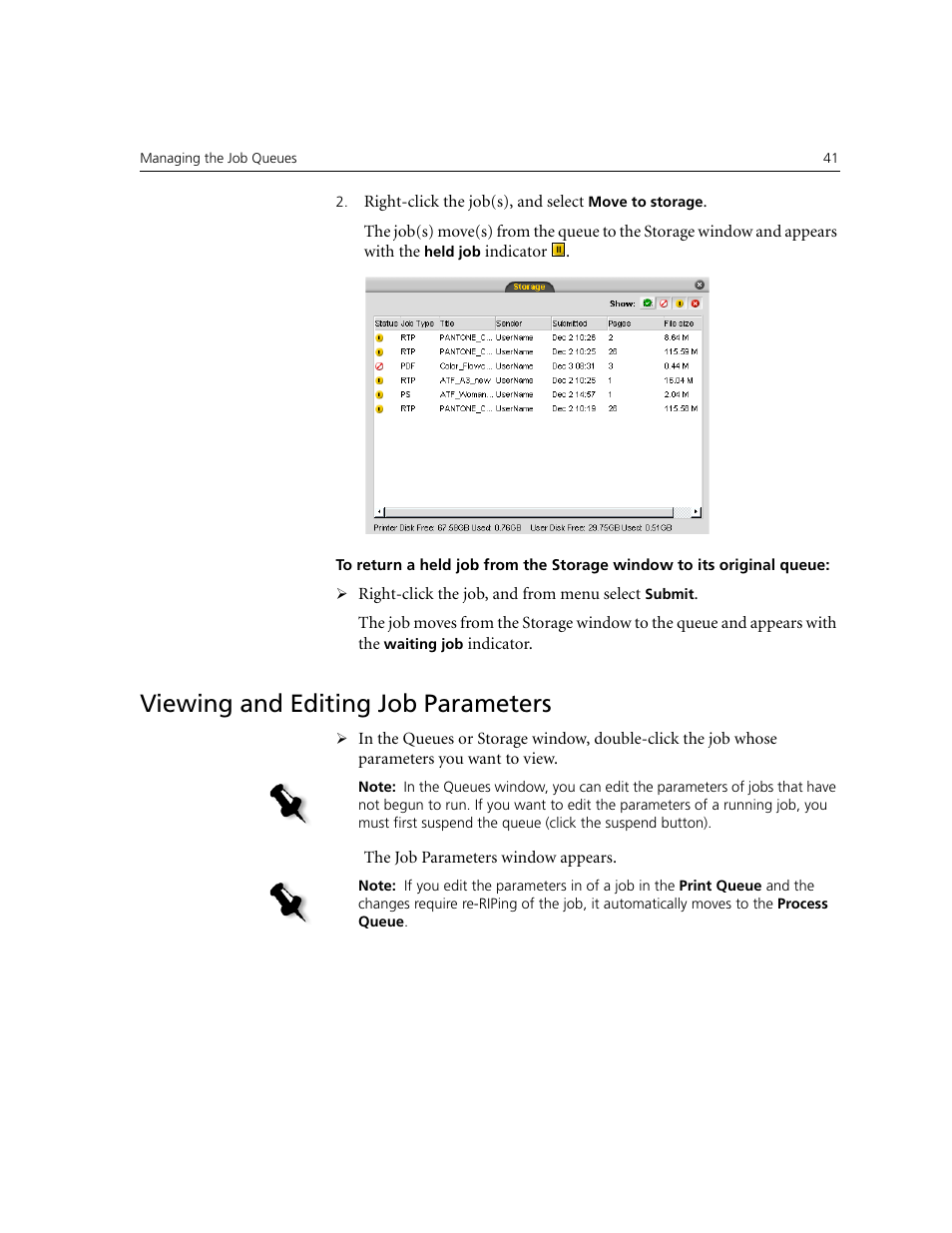 Viewing and editing job parameters | Xerox CX240 User Manual | Page 51 / 276