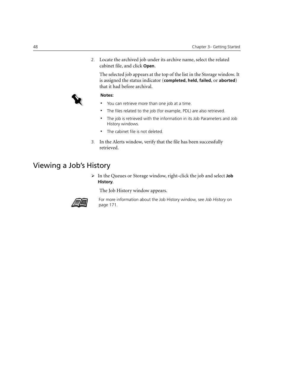 Viewing a job’s history | Xerox CX240 User Manual | Page 58 / 276