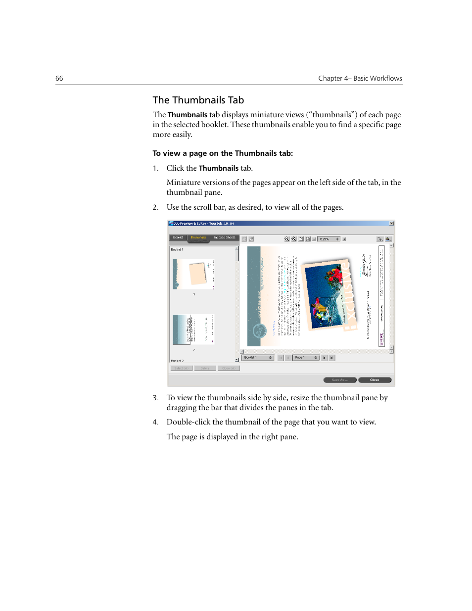 The thumbnails tab | Xerox CX240 User Manual | Page 76 / 276