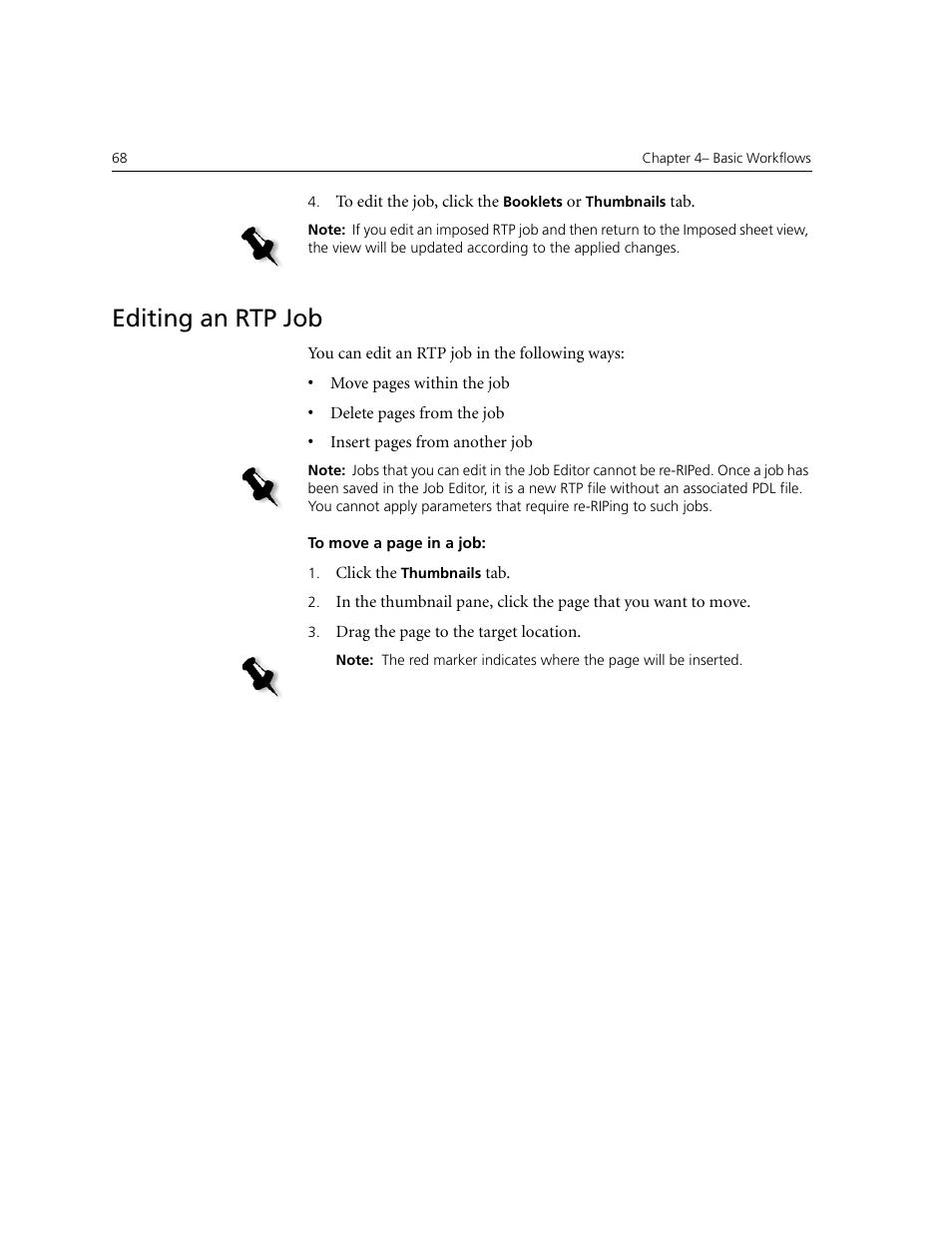 Editing an rtp job | Xerox CX240 User Manual | Page 78 / 276