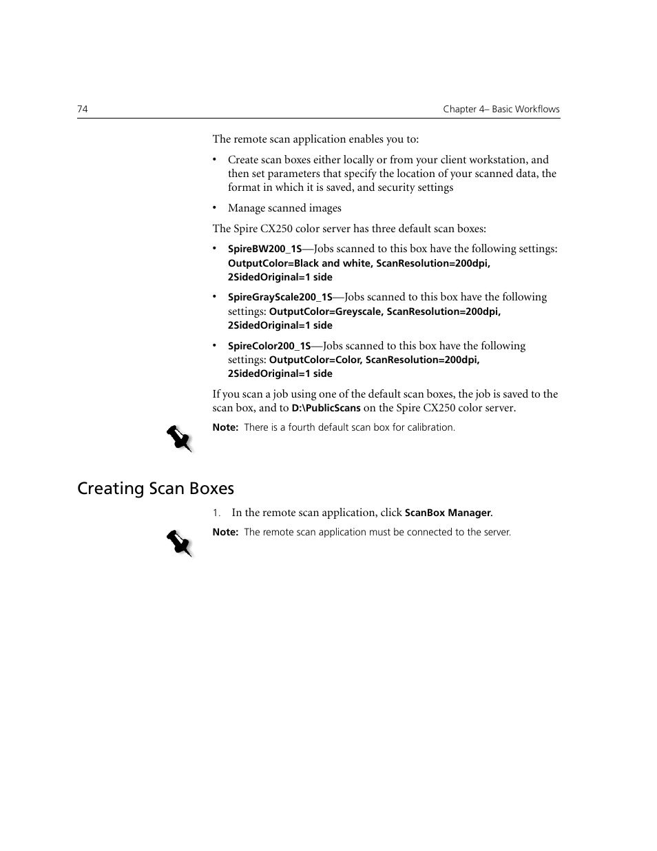Creating scan boxes | Xerox CX240 User Manual | Page 84 / 276