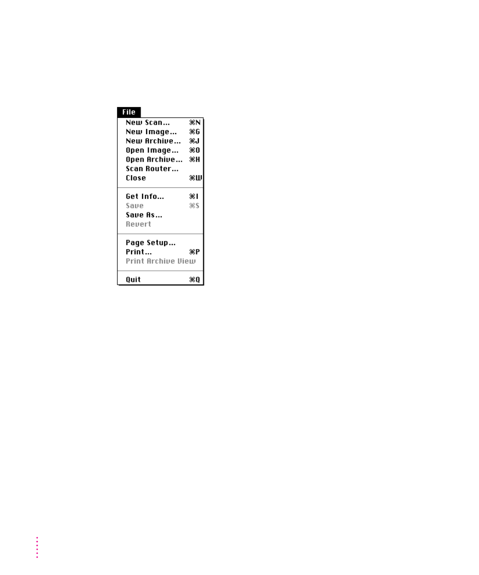 File menu 96, File menu | Xerox 600 User Manual | Page 104 / 185