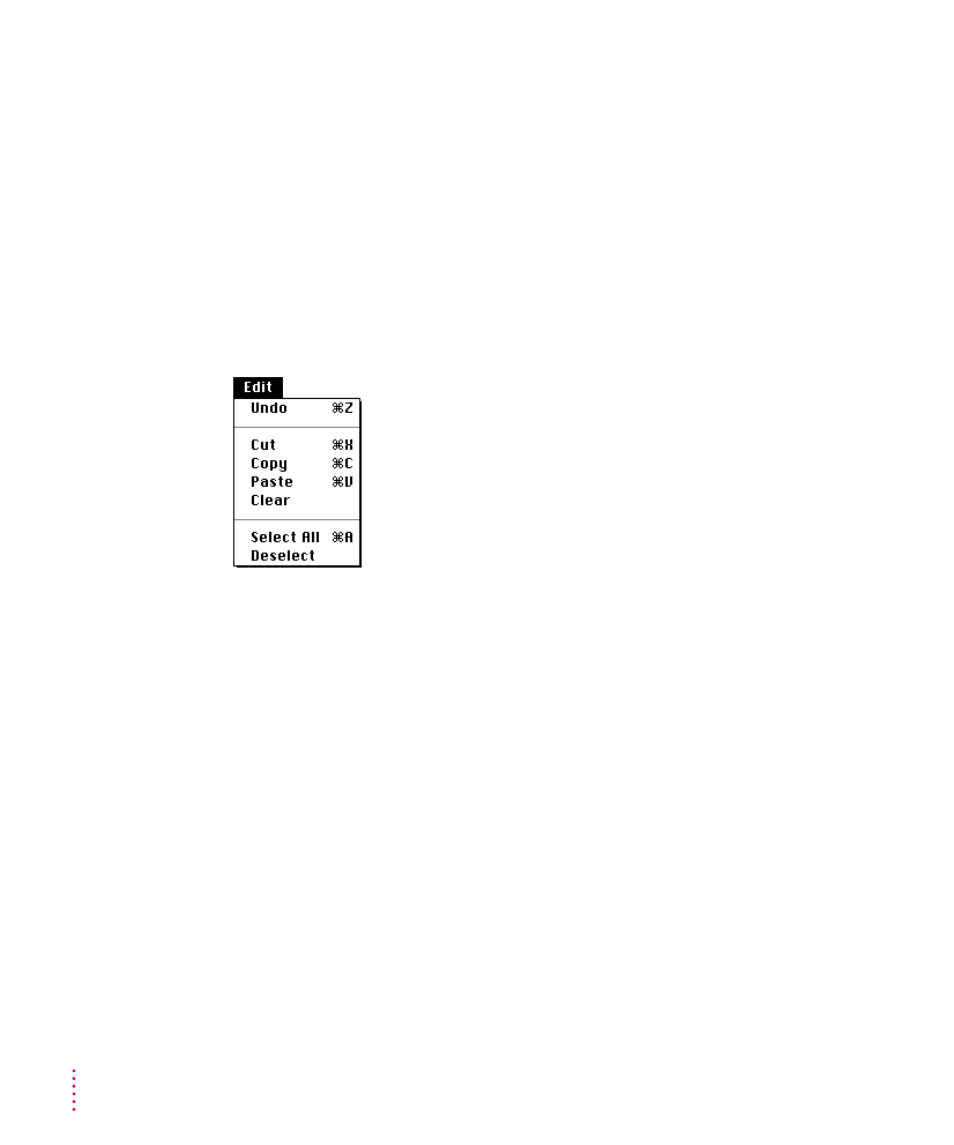 Edit menu 102, Edit menu | Xerox 600 User Manual | Page 110 / 185