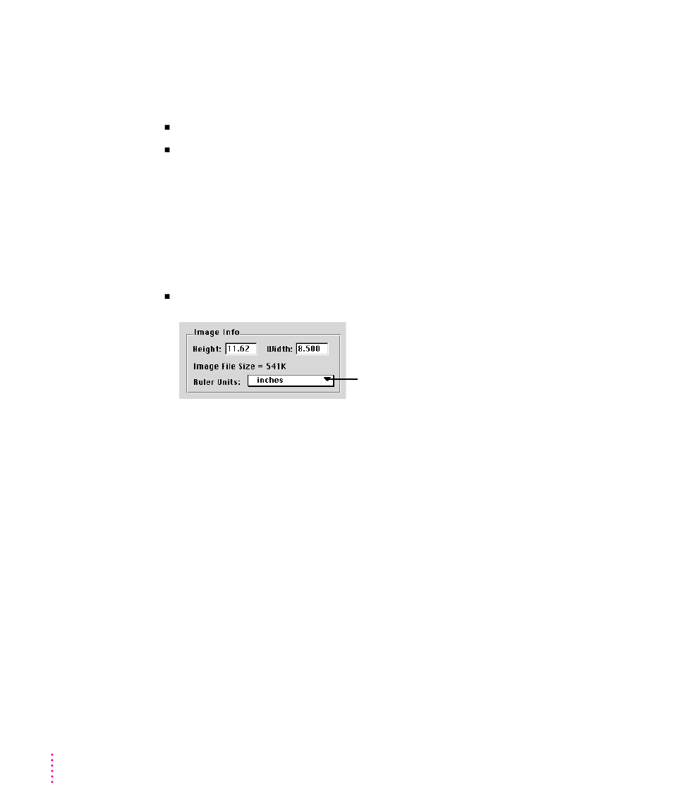 Viewing image file size, Changing the ruler units | Xerox 600 User Manual | Page 66 / 185