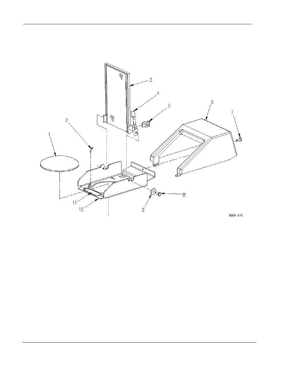 Wide angle (open) 293 mm head assembly, Wide angle (open) 293mm head assembly | Xerox 9550 User Manual | Page 8 / 63