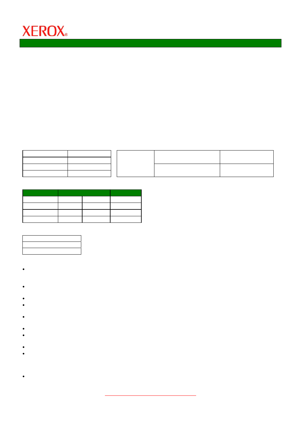 Applications, Physical characteristics, Dimensions | Compatibility | Xerox X2 User Manual | Page 20 / 41