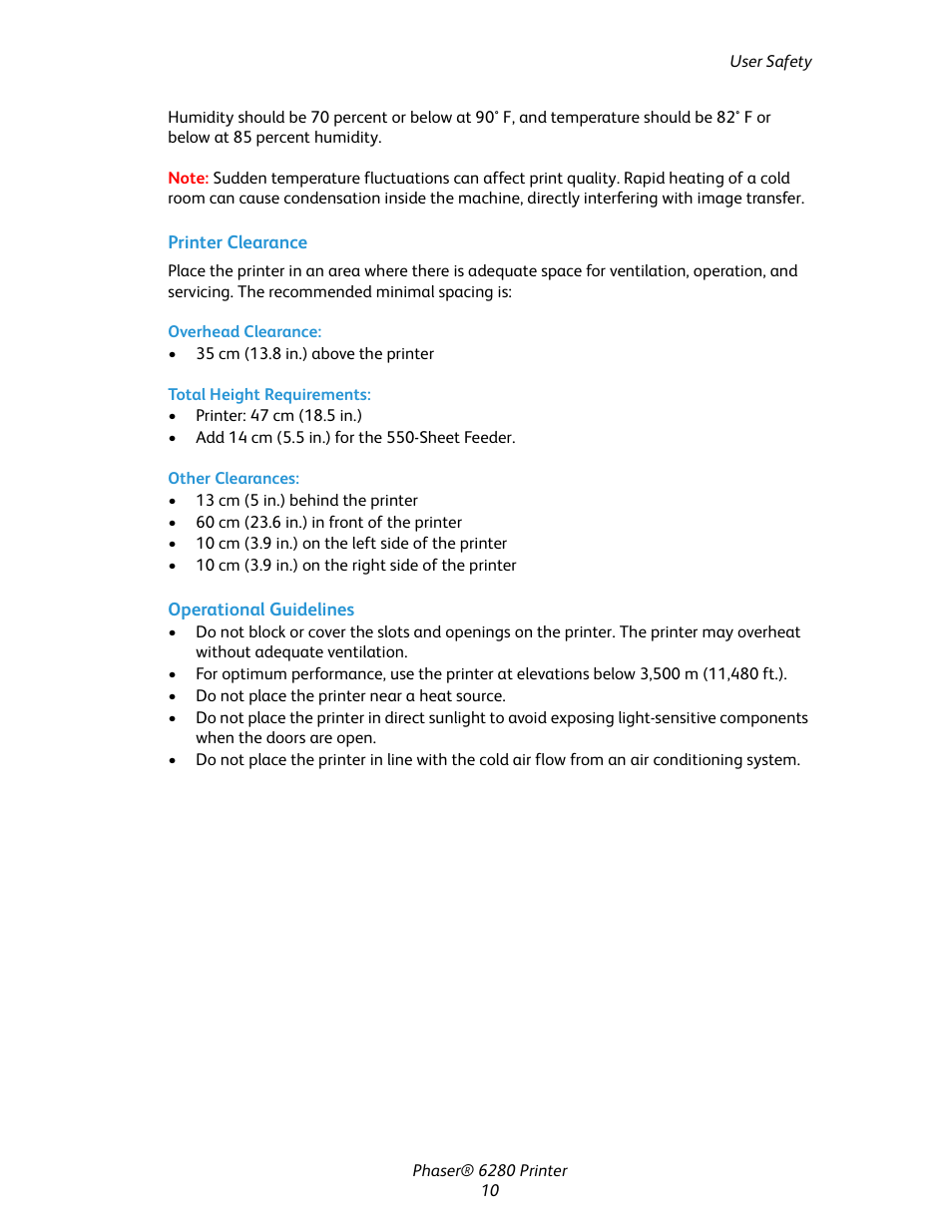 Xerox Color Printer Phaser 6280 User Manual | Page 10 / 158