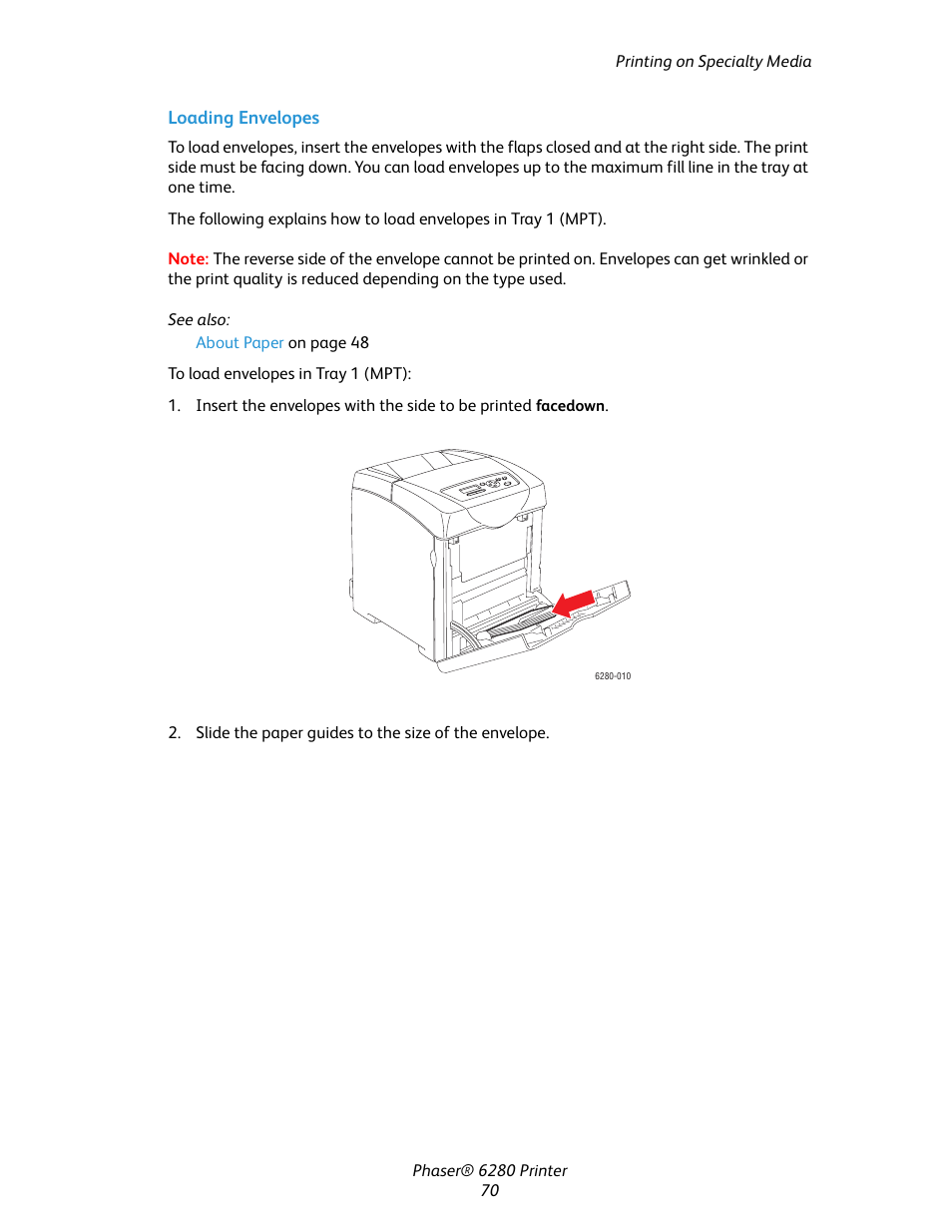 Xerox Color Printer Phaser 6280 User Manual | Page 70 / 158