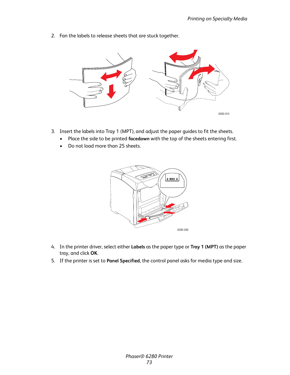 Xerox Color Printer Phaser 6280 User Manual | Page 73 / 158
