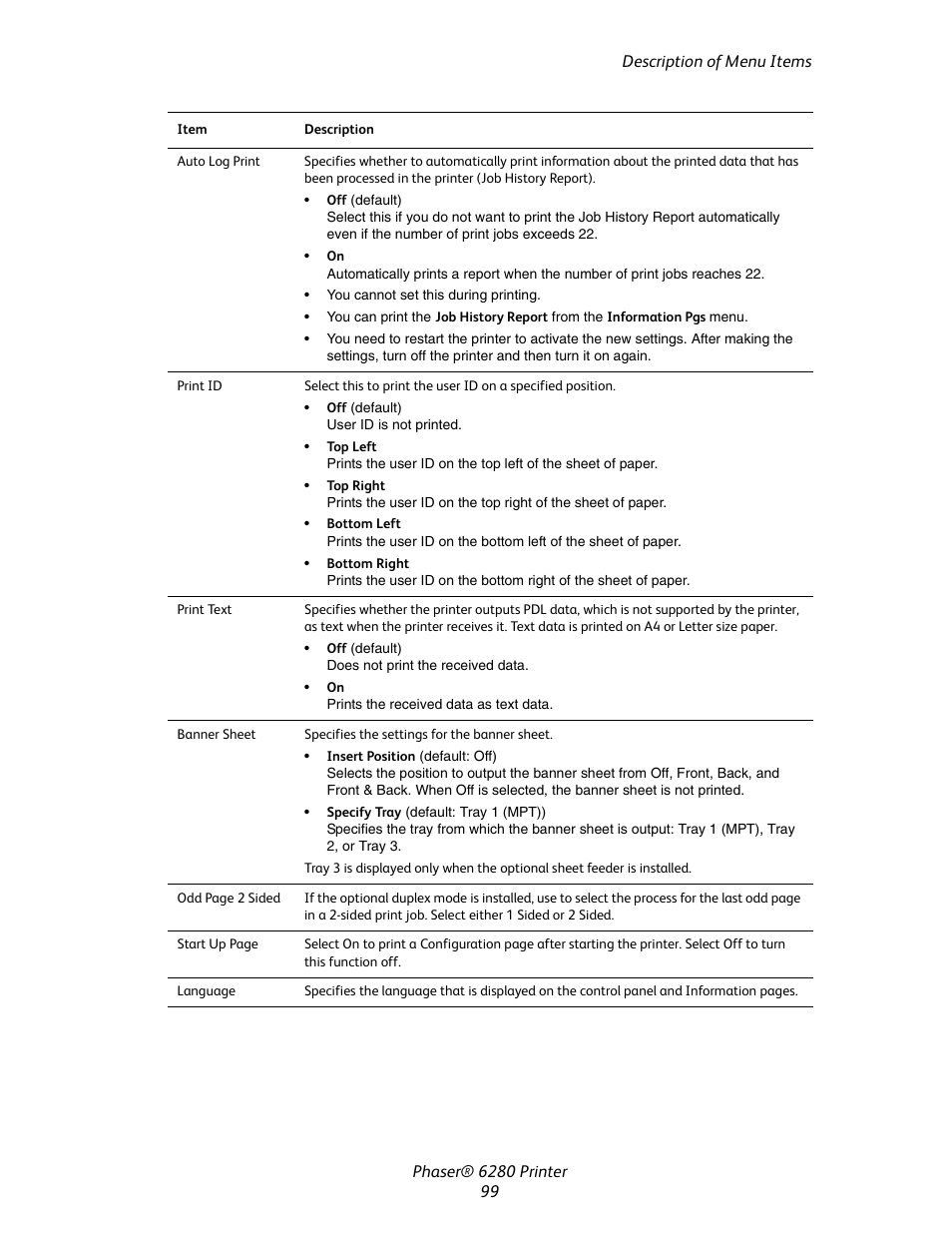 Xerox Color Printer Phaser 6280 User Manual | Page 98 / 158