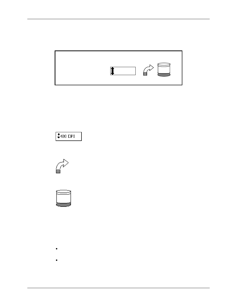 Understanding the ready to scan screen, Selections disabled in scan mode, Nderstanding the | Ready, Scan, Screen, Elections disabled in, Mode | Xerox 6204  EN User Manual | Page 99 / 176