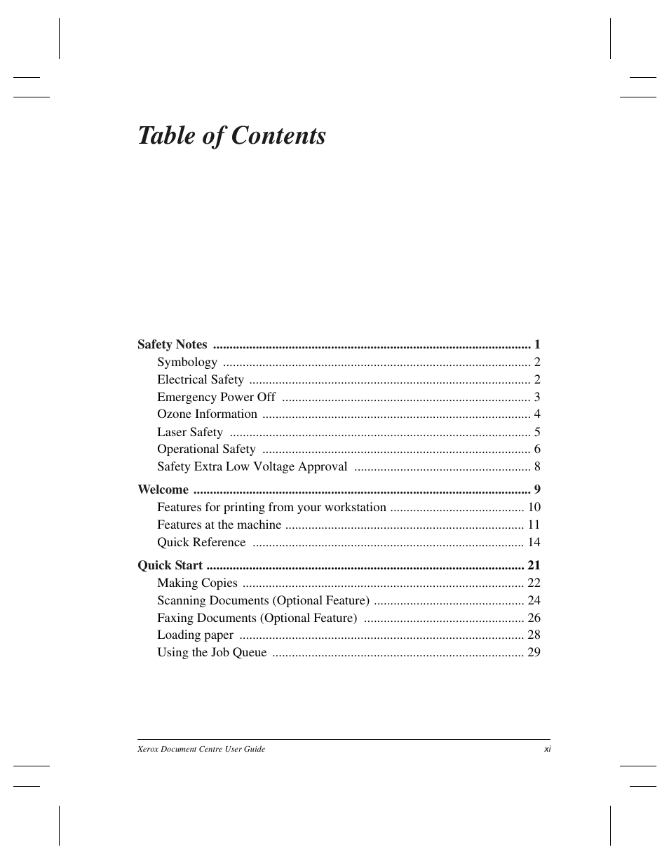 Xerox 255 DC User Manual | Page 11 / 75