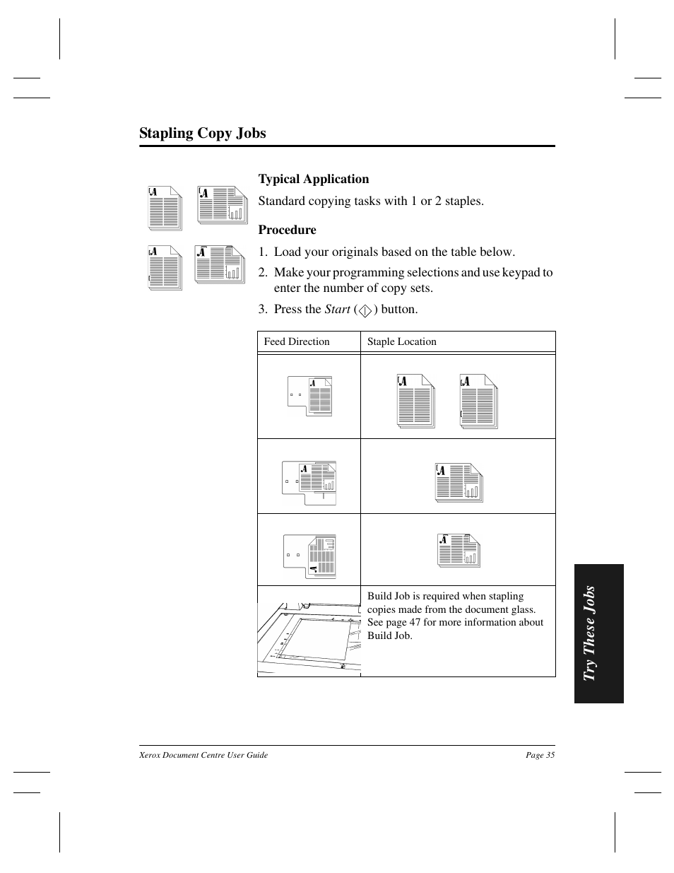 Try thes e jobs stapling copy jobs | Xerox 255 DC User Manual | Page 47 / 75