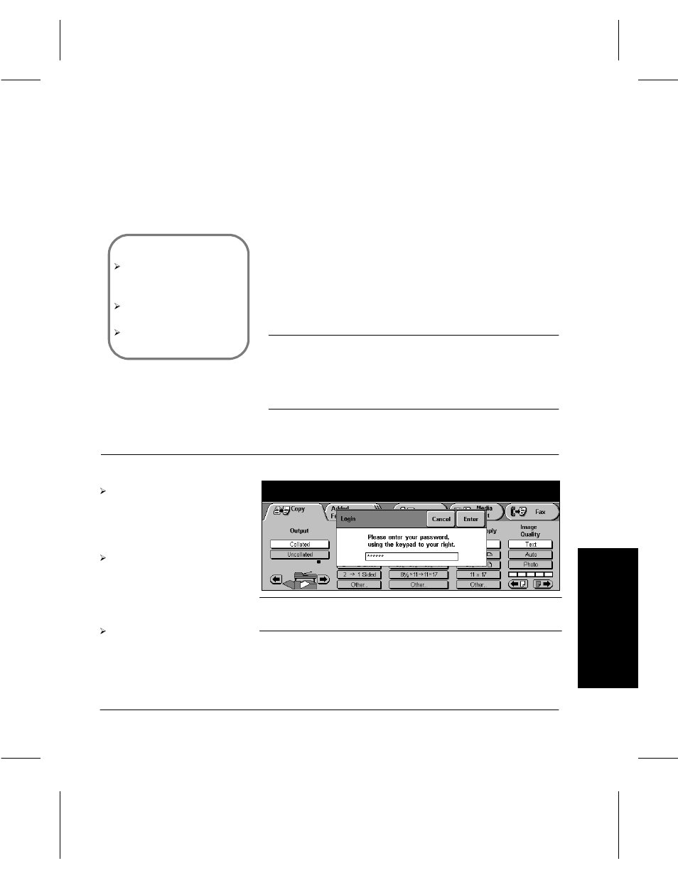 3machine setups, Access the machine setups | Xerox 332 User Manual | Page 21 / 116
