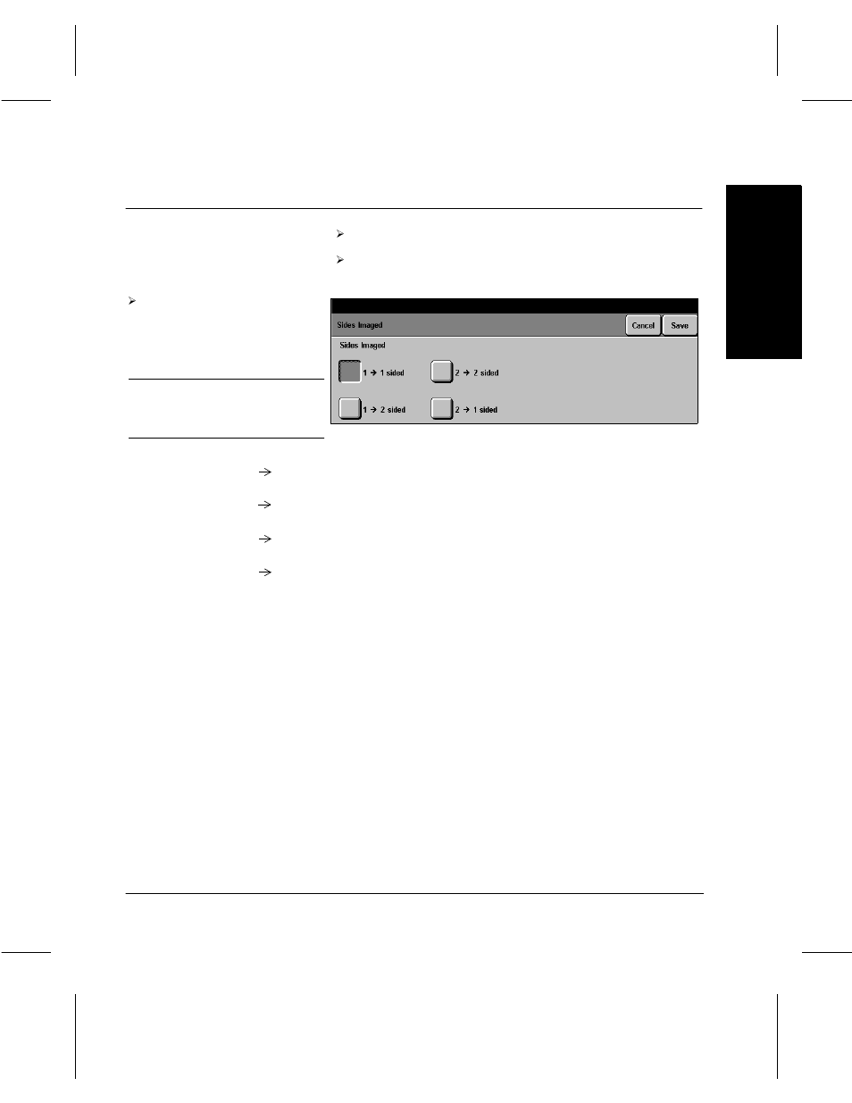 Copy setups copy setup s sides imaged | Xerox 332 User Manual | Page 53 / 116