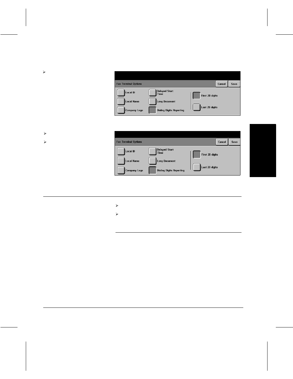 Fax setups, Fax printing options | Xerox 332 User Manual | Page 67 / 116