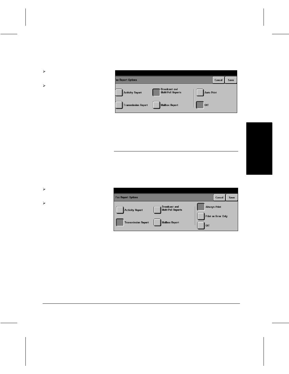 Fax setups | Xerox 332 User Manual | Page 73 / 116