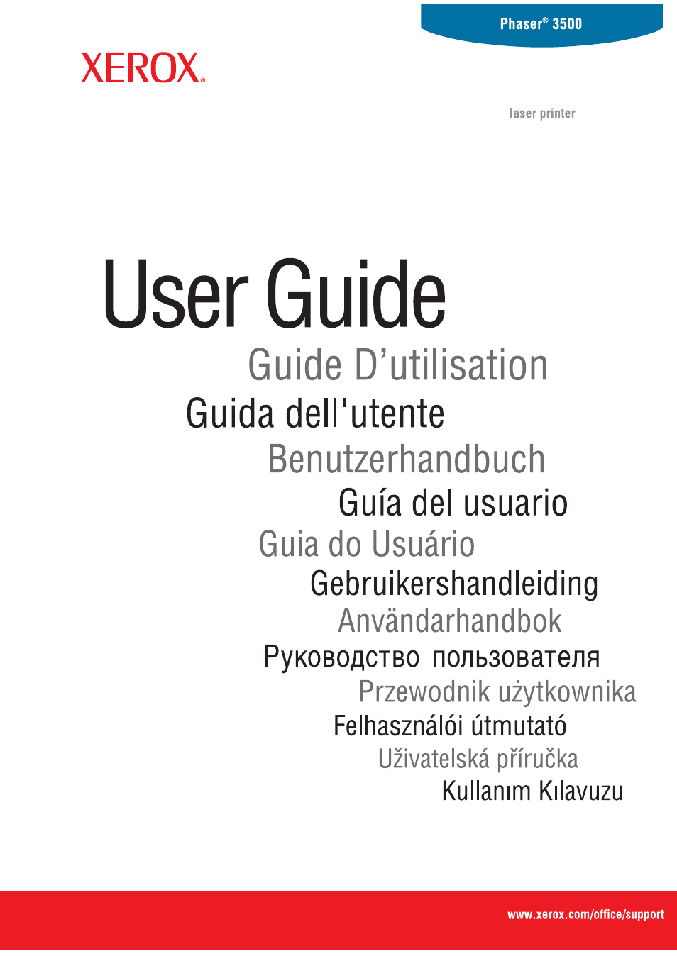 Xerox Laser Printer 3500 User Manual | 59 pages