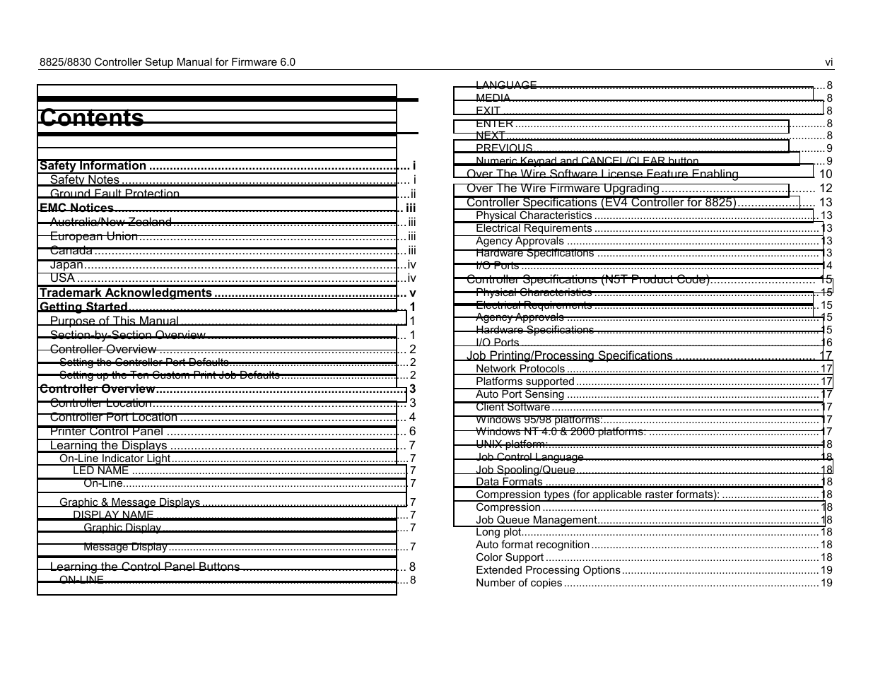 Xerox 8825 User Manual | Page 8 / 162