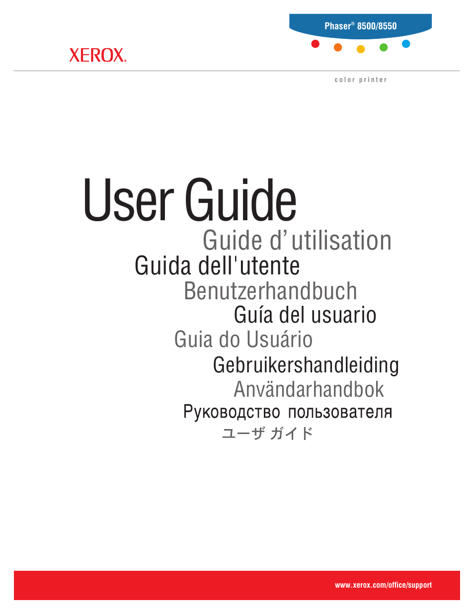 Xerox 8500/8550 User Manual | 145 pages