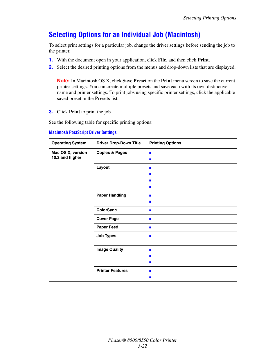 Xerox 8500/8550 User Manual | Page 50 / 145