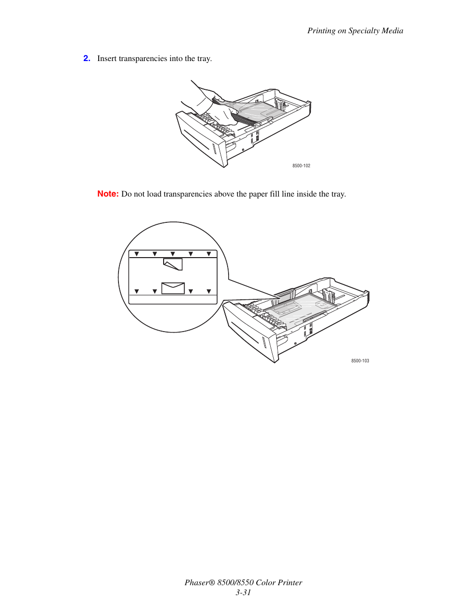 Xerox 8500/8550 User Manual | Page 59 / 145