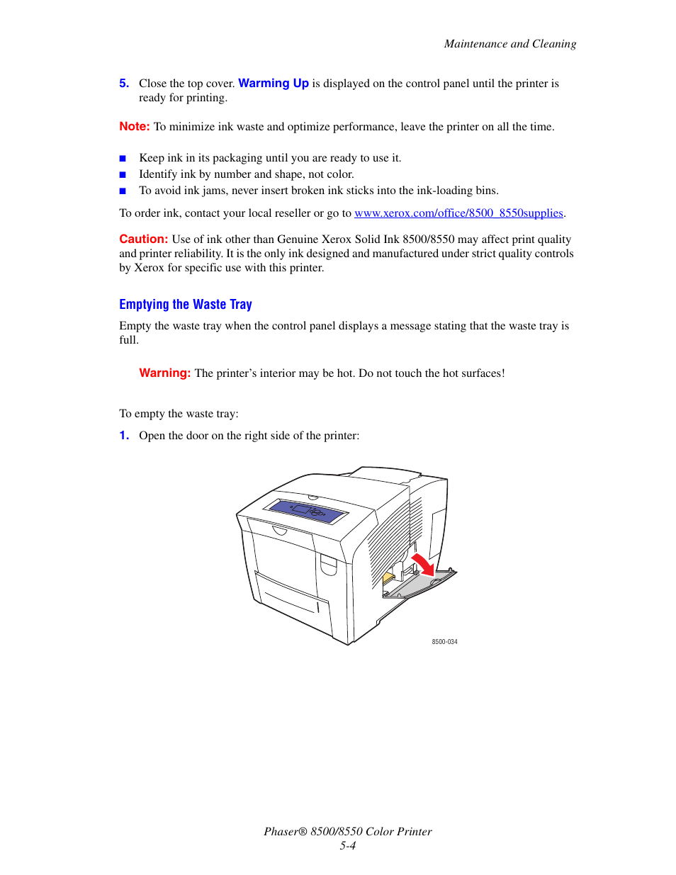 Xerox 8500/8550 User Manual | Page 95 / 145