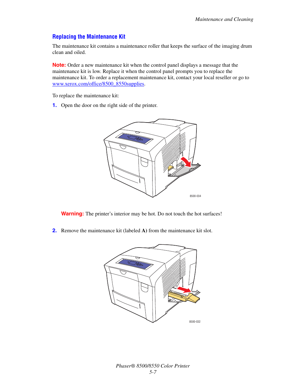 Xerox 8500/8550 User Manual | Page 98 / 145