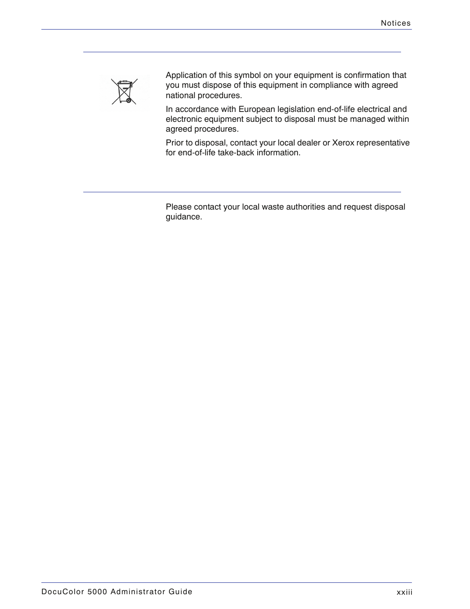 European union, Other countries | Xerox DocuColor 5000 User Manual | Page 25 / 108
