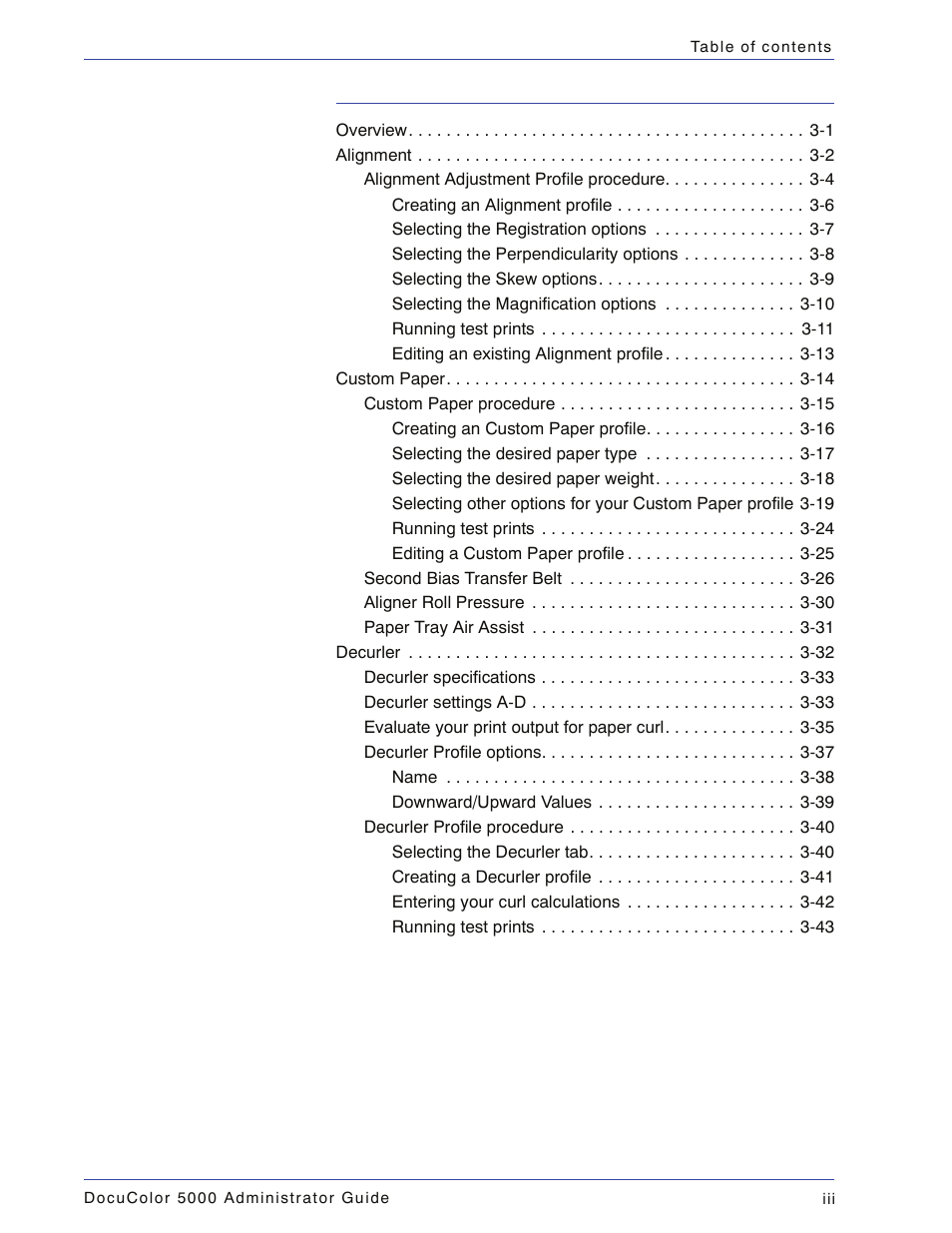 Xerox DocuColor 5000 User Manual | Page 5 / 108