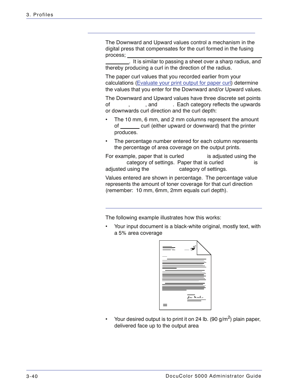 Downward/upward values, Downward/upward values -39 | Xerox DocuColor 5000 User Manual | Page 98 / 108