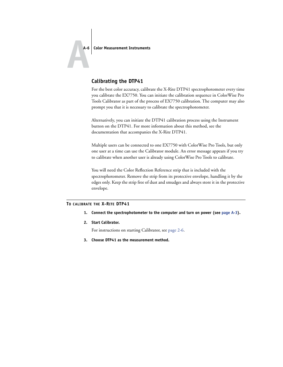 Calibrating the dtp41 | Xerox Phaser Printer EX7750 User Manual | Page 106 / 120