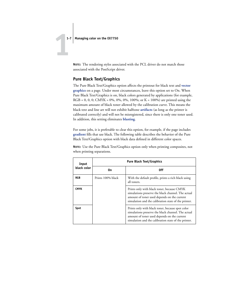 Pure black text/graphics | Xerox Phaser Printer EX7750 User Manual | Page 23 / 120