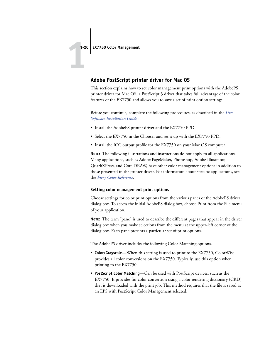 Adobe postscript printer driver for mac os | Xerox Phaser Printer EX7750 User Manual | Page 36 / 120