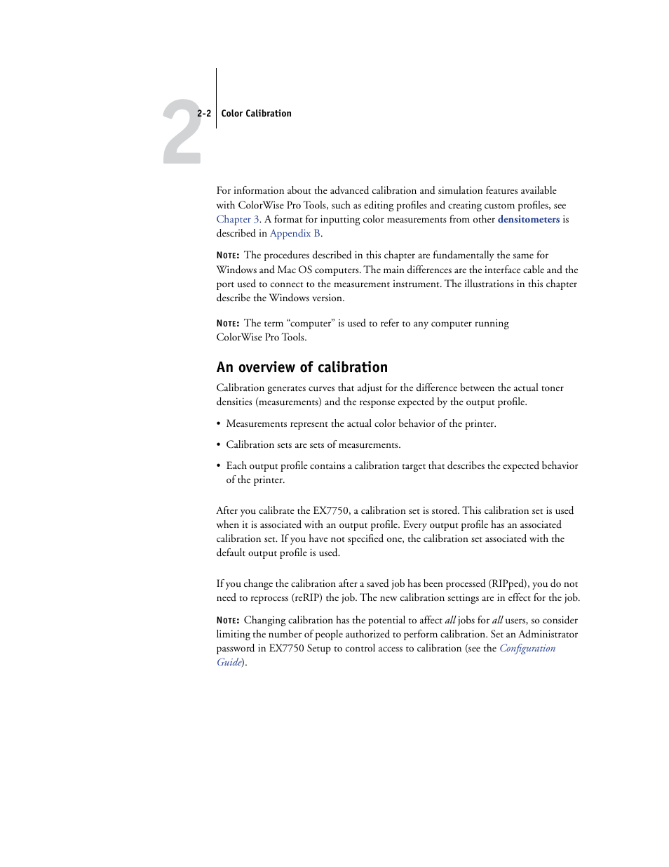 An overview of calibration | Xerox Phaser Printer EX7750 User Manual | Page 42 / 120