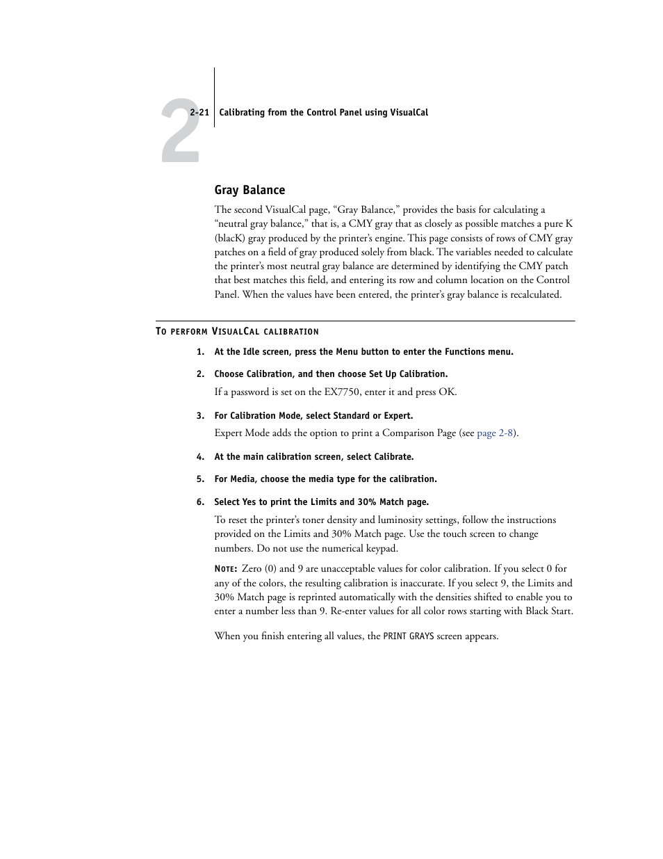 Gray balance | Xerox Phaser Printer EX7750 User Manual | Page 61 / 120