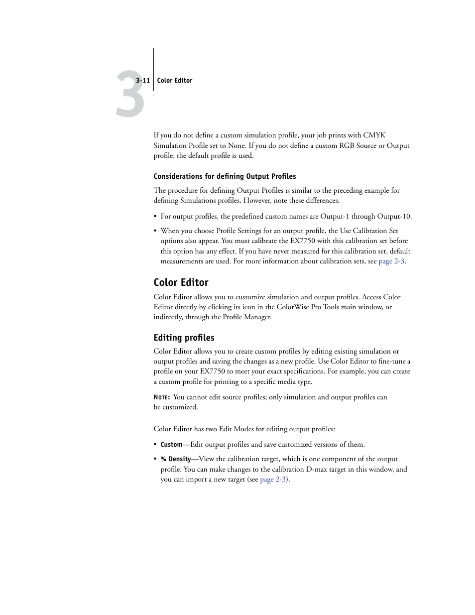 Color editor, Editing profiles, Separately (see | Ofiles, see | Xerox Phaser Printer EX7750 User Manual | Page 75 / 120