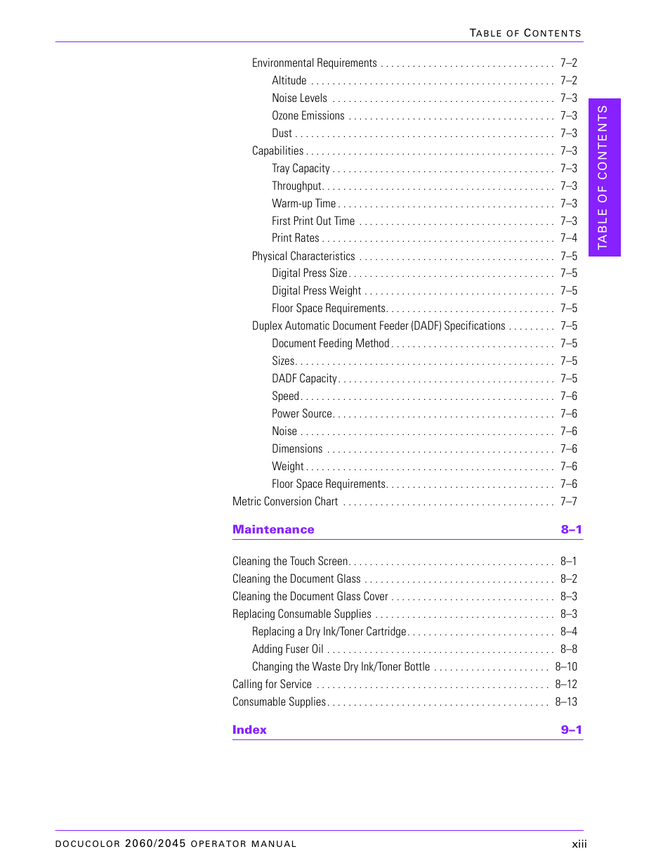 Xerox DocuColor 2060 User Manual | Page 13 / 340