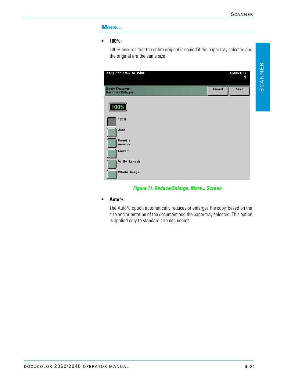 More, More –21 | Xerox DocuColor 2060 User Manual | Page 131 / 340