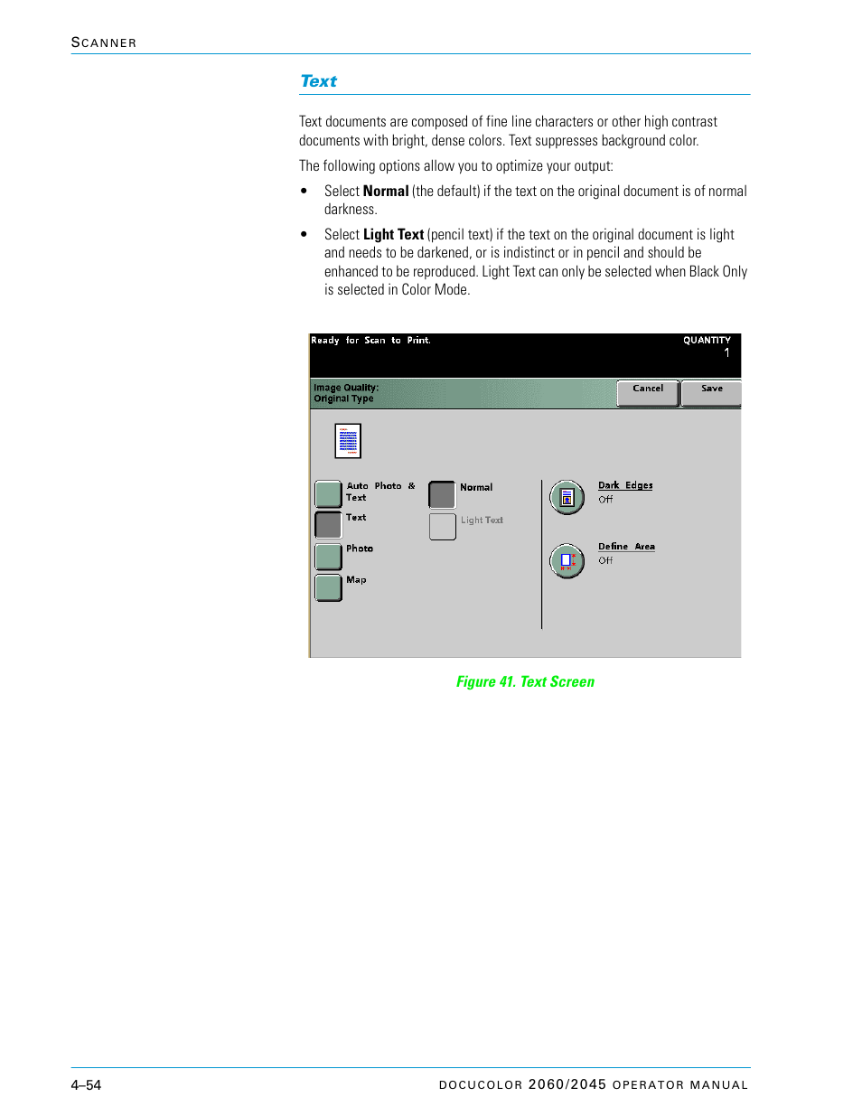 Text, Text –54 | Xerox DocuColor 2060 User Manual | Page 164 / 340