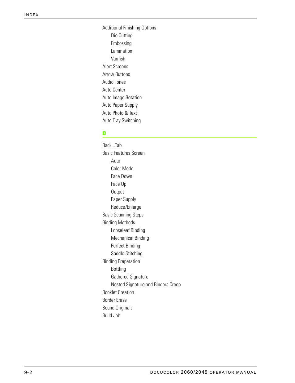 Xerox DocuColor 2060 User Manual | Page 320 / 340