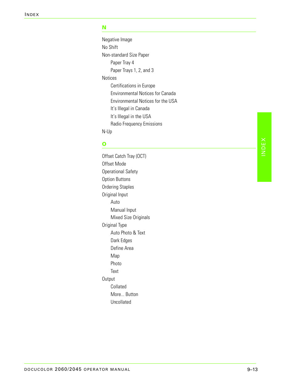 Xerox DocuColor 2060 User Manual | Page 331 / 340