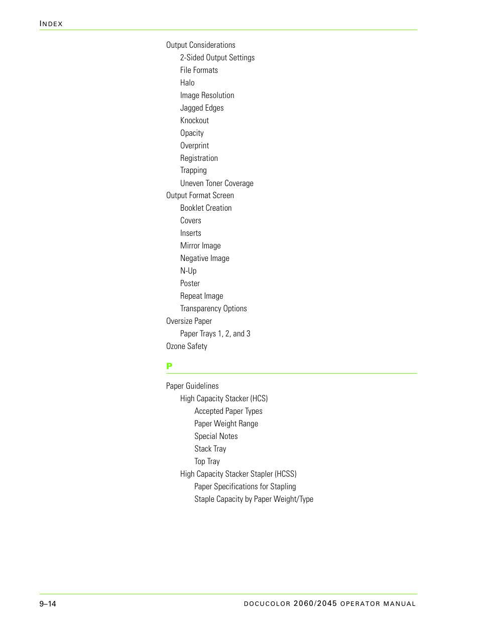 Xerox DocuColor 2060 User Manual | Page 332 / 340