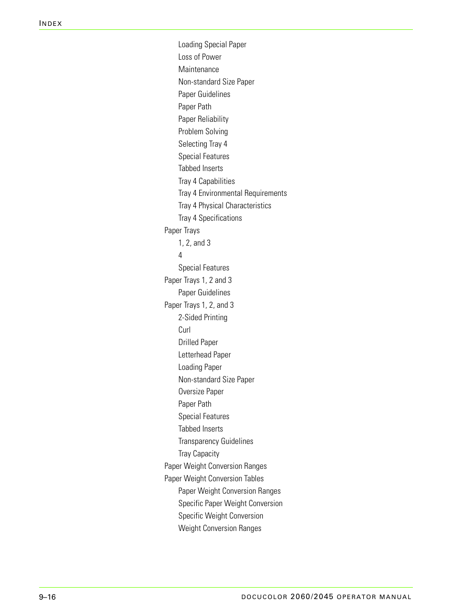 Xerox DocuColor 2060 User Manual | Page 334 / 340