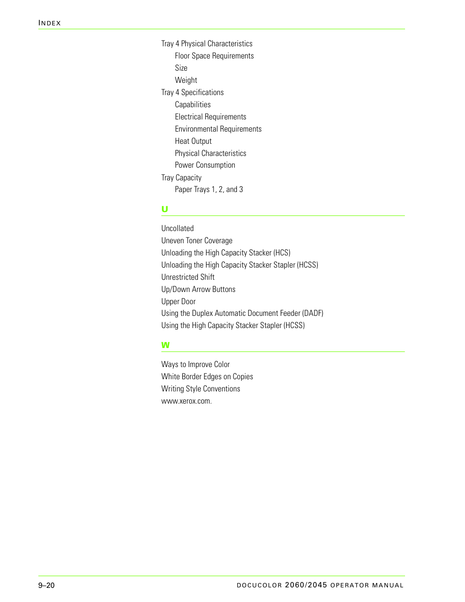 Xerox DocuColor 2060 User Manual | Page 338 / 340