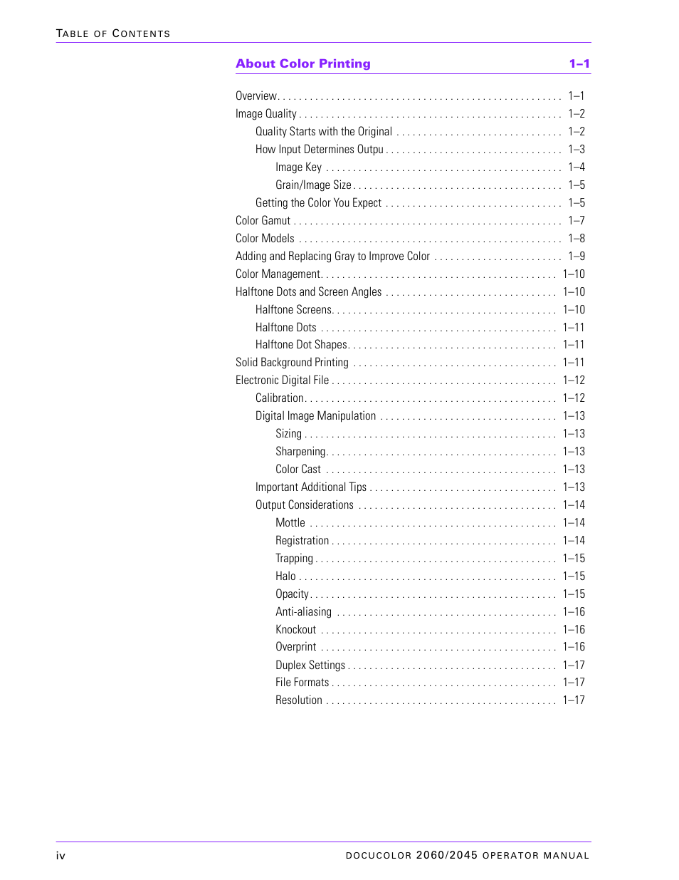 Xerox DocuColor 2060 User Manual | Page 4 / 340