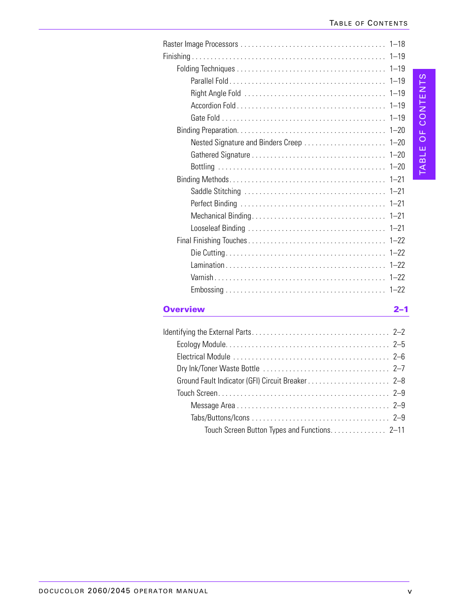 Xerox DocuColor 2060 User Manual | Page 5 / 340