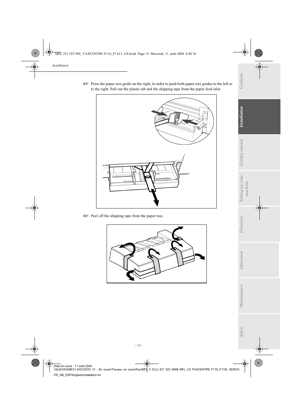 Xerox FaxCentre F116 User Manual | Page 17 / 141